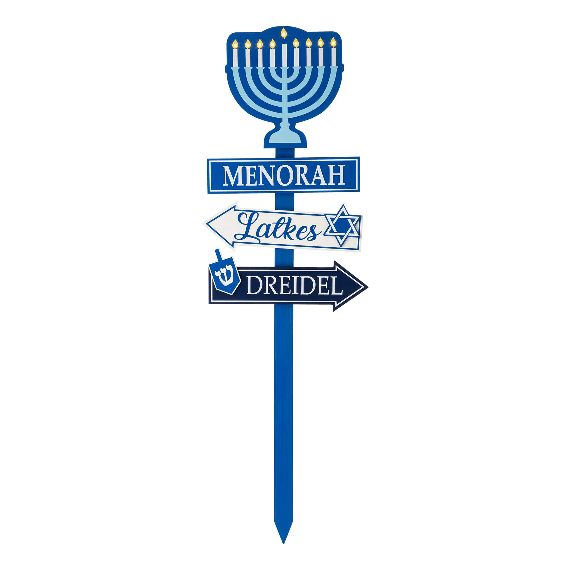 Glitzhome® 3.5ft. LED Hanukkah Yard Stake